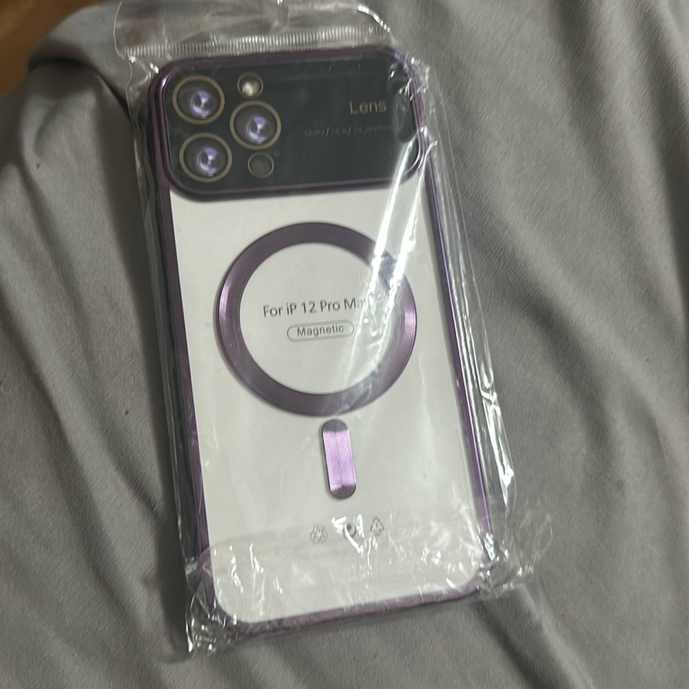 Brand new silicone style transparent and purple and black iphone 12pro max case